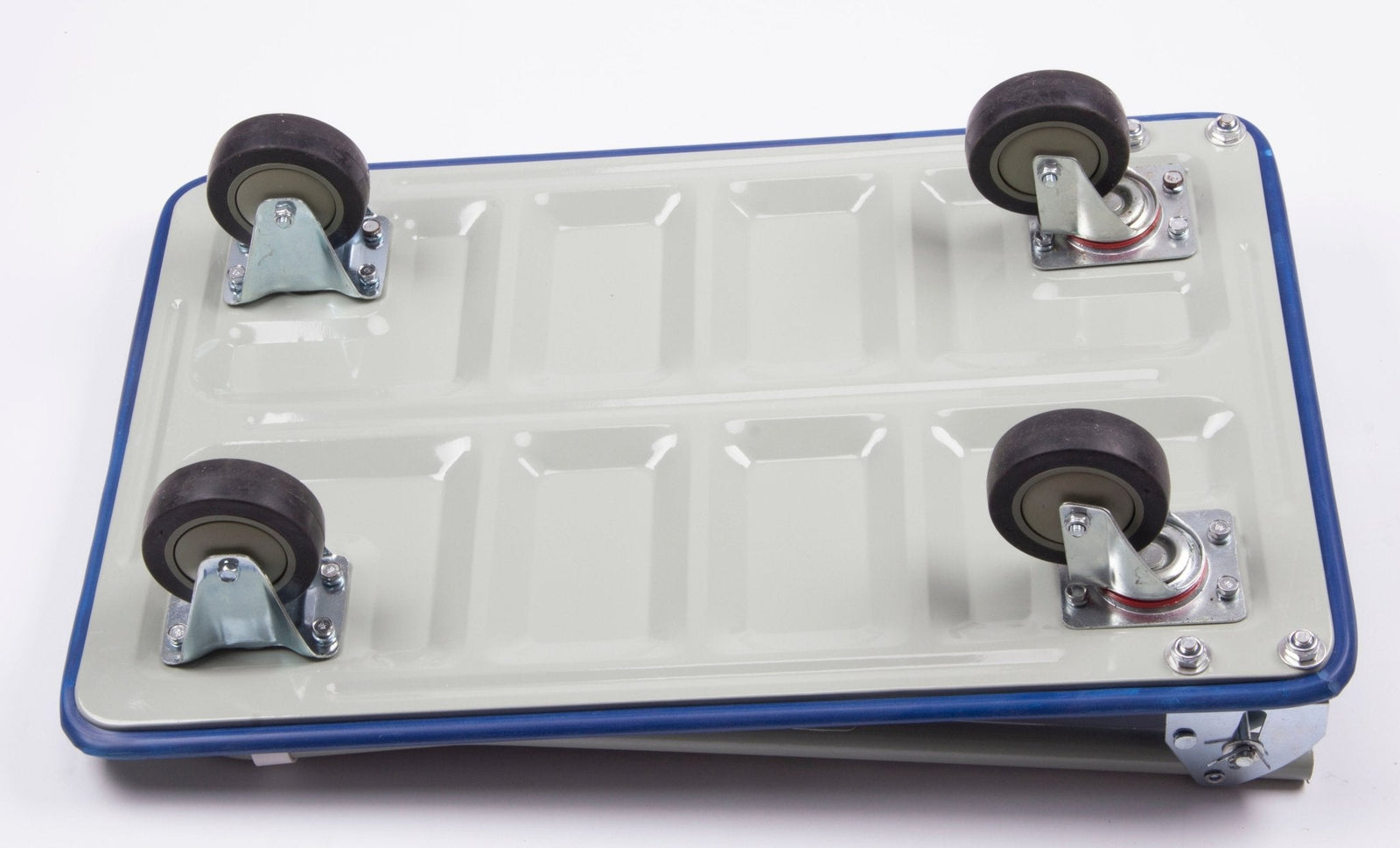 Platform Push Cart Dolly, Compact & Foldable for Easy Storage and Mobility, 330-660 lb Capacity, 360 Degree Swivel Wheels, Blue