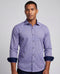 Long Sleeve Blue Shirt with contract trimming // Dual cuffs // contemporary fit