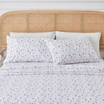 4 Piece Watercolor Floral Microfiber Sheet - Delia Collection