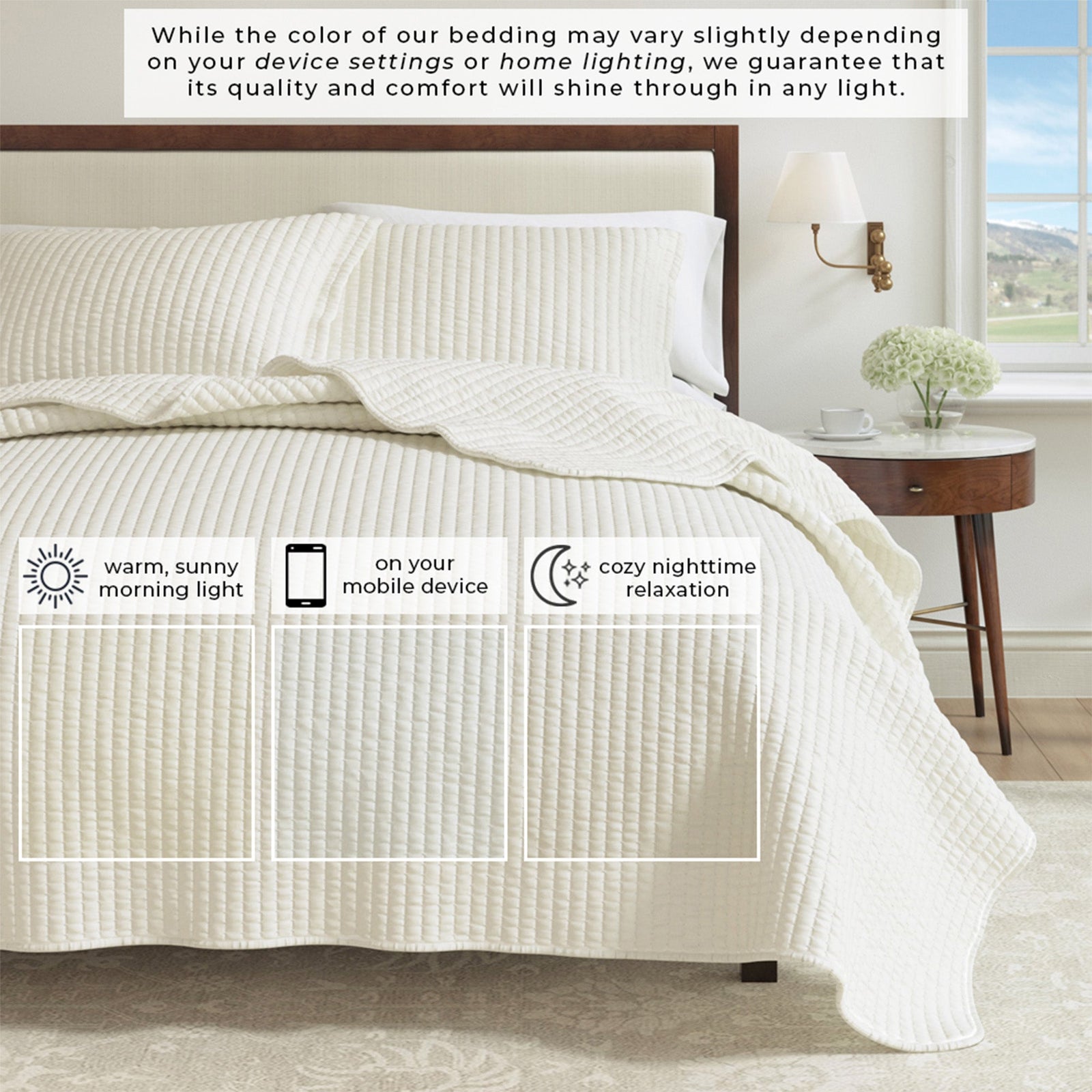 3-Piece Solid Quilt - Alicia Collection