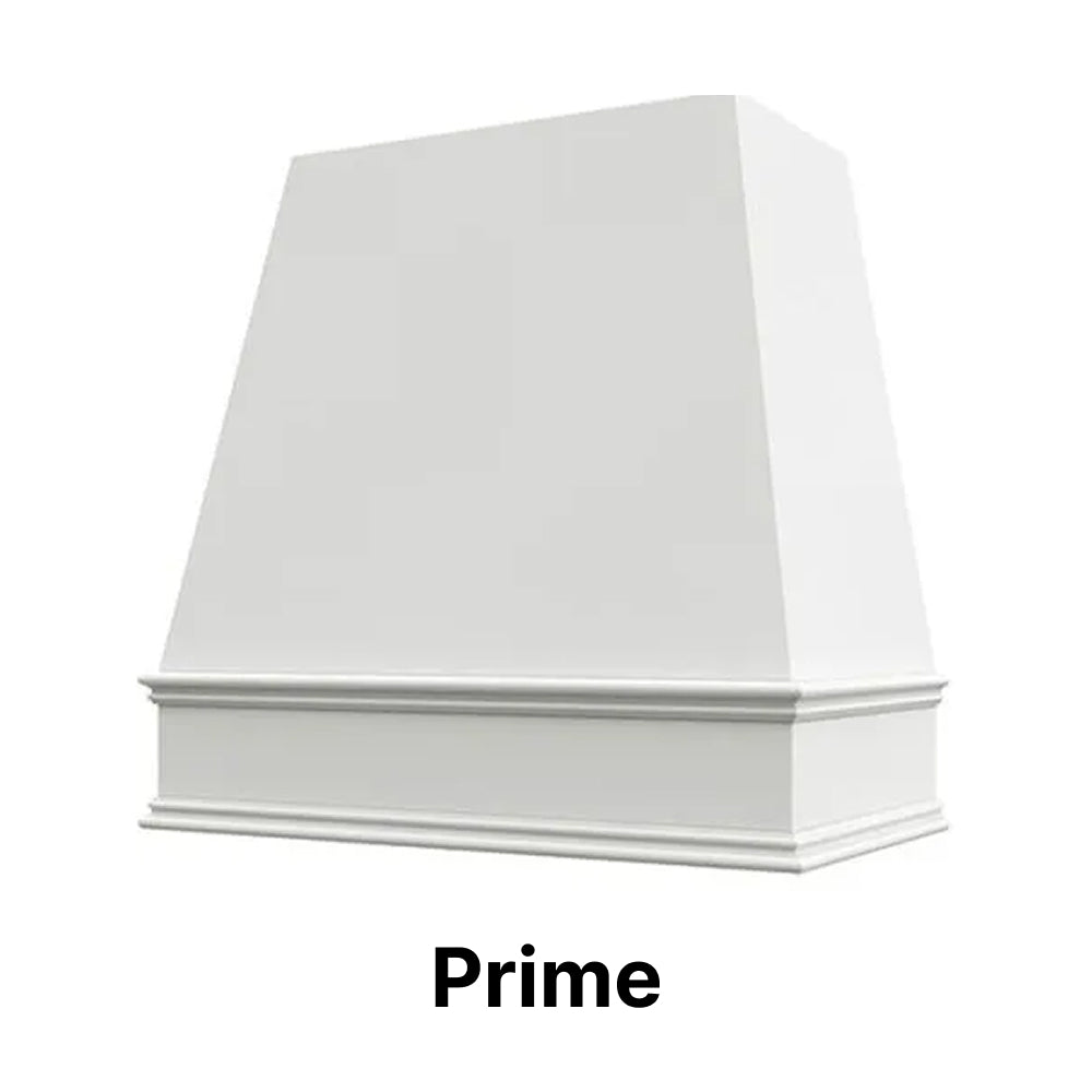 Wood Range Hood With Tapered Front and Decorative Trim - 30