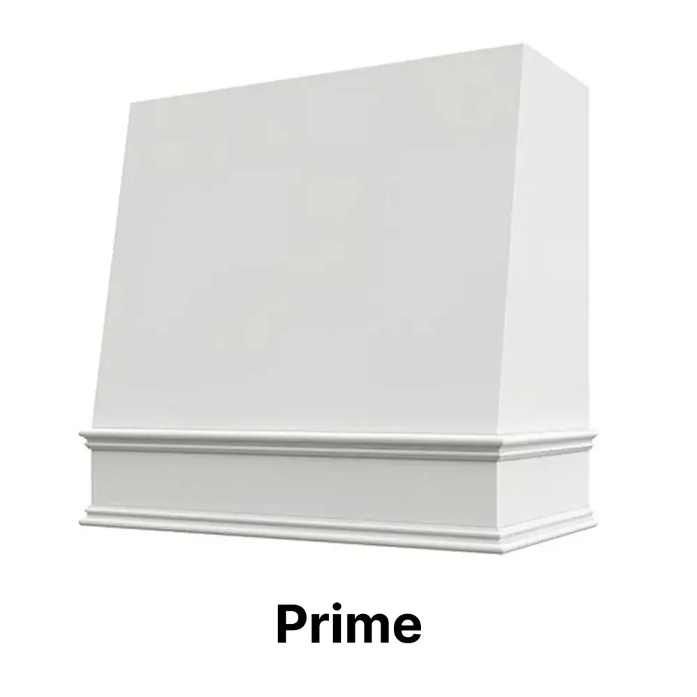 Wood Range Hood With Angled Front and Decorative Trim - 30