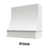 Wood Range Hood With Sloped Front and Decorative Trim - 30", 36", 42", 48", 54" and 60" Widths Available