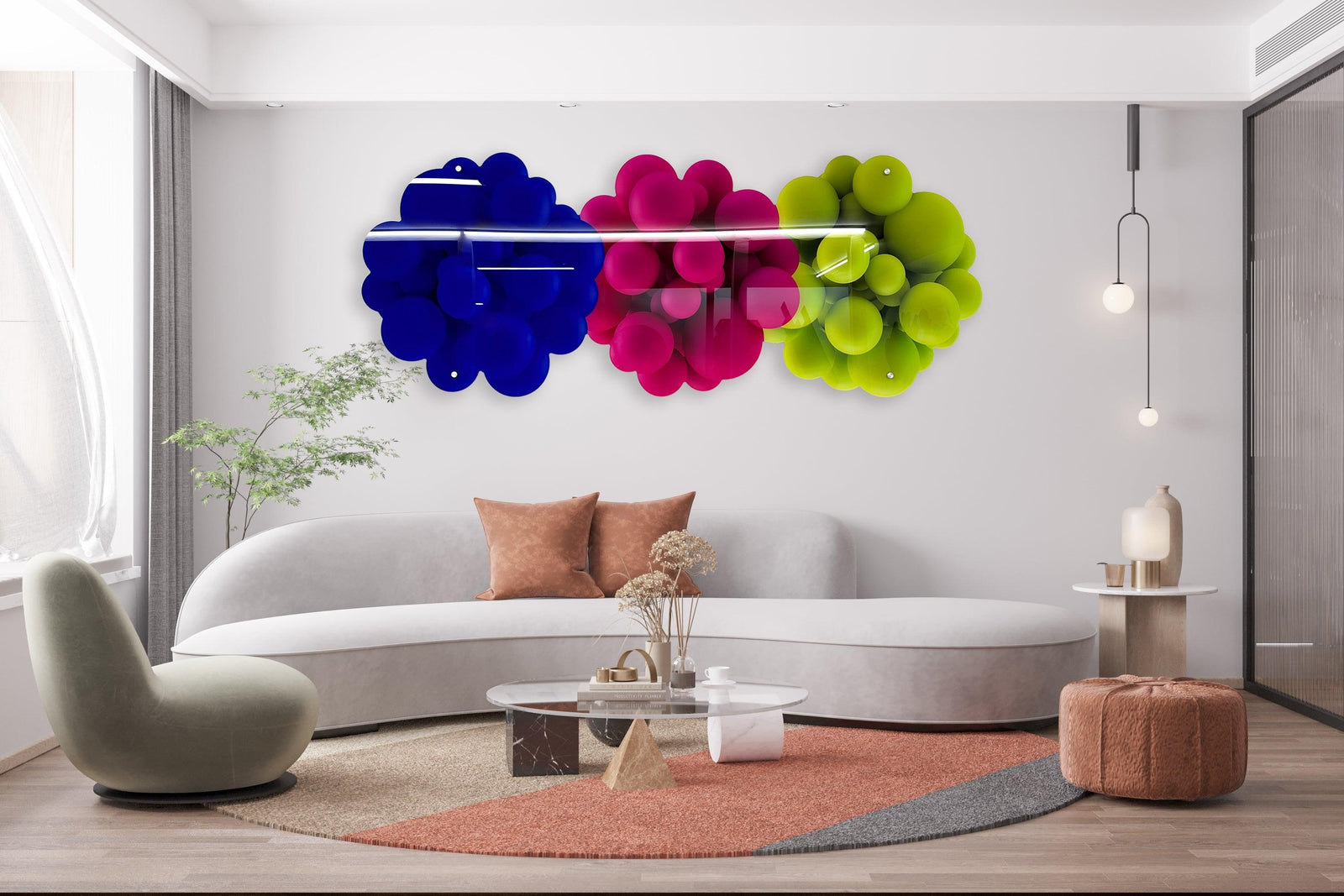 Printed Acrylic Art/ Wall Decor/Wall Sculpture/Abstract Wall Decor/Bubbles