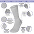 3-12 Pairs Health Circulatory Crew Cotton Diabetic Socks White 9-11 10-13 13-15