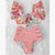 High Waist Bikini Ruffle Swimwear Women Print Swimsuit Push Up Bikinis Plus Size Bathing Suits Floral Beach Wear Bikini Swimsuits for Teen Girls