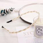 Simulation Pearl Hairbands Women Hair Accessories Korean Handmade Bow Flower Hoops Headband Wedding Ornaments Gorgeous Hair Accessories For Women