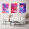 Purple and Pink  Decor Set of 3 Prints Modern Wall Art Modern Artwork