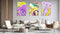 Purple Illusory Forms Set of 3 Prints Modern Wall Art Modern Artwork