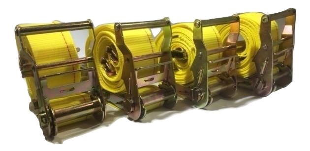 2" x 12 Ft Interior Van Ratchet E Track Straps w/ Spring E Fittings | 4 PACK