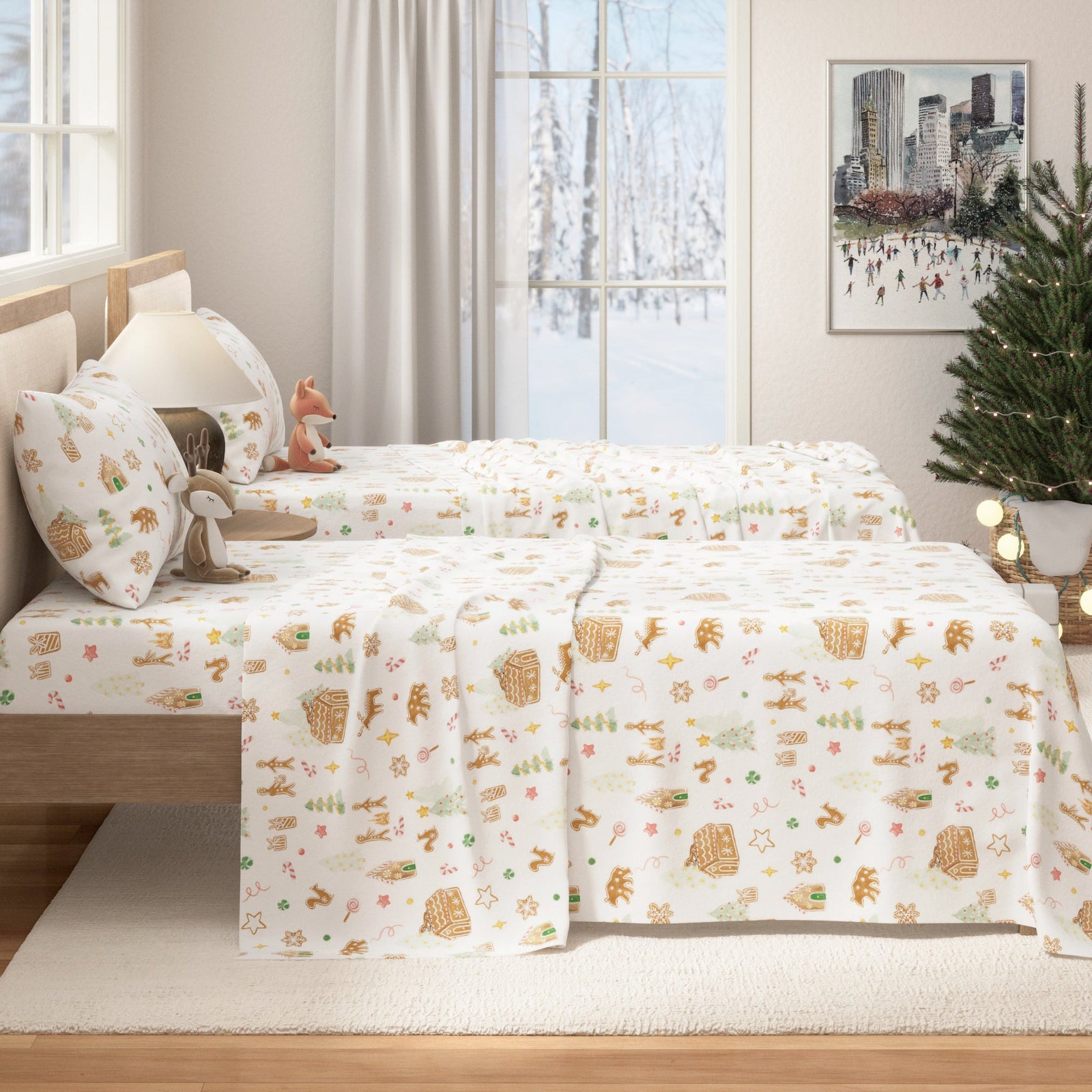 Turkish Cotton Flannel Sheet Set - Kids' Christmas Collection