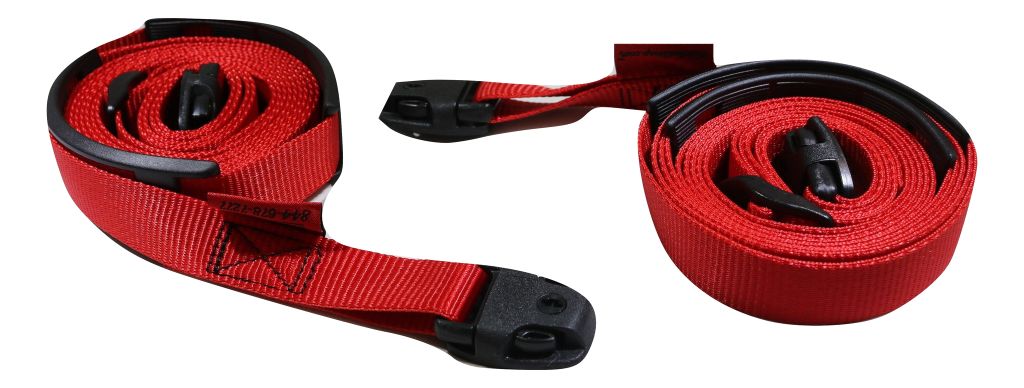 Red Standard Buckle Spa Cover Hot Tub Wind Strap Complete Kit | SIZE OPTIONS