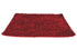 DaDa Bedding Burgundy Red Shaggy Soft Chenille Noodle Carpet Rug Bath Mat