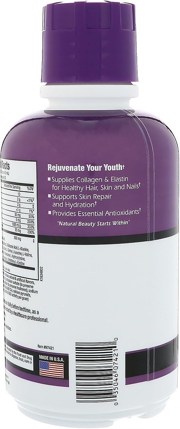 Rejuvicare Liquid Collagen Formula: Grape Flavor, 16 Fl Oz.