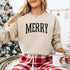 Retro Merry Christmas Sweatshirt Festive Women’s Holiday Sweater