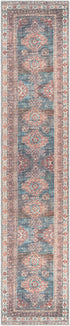 Baltinglass Rust & Blue Washable Area Rug - Clearance