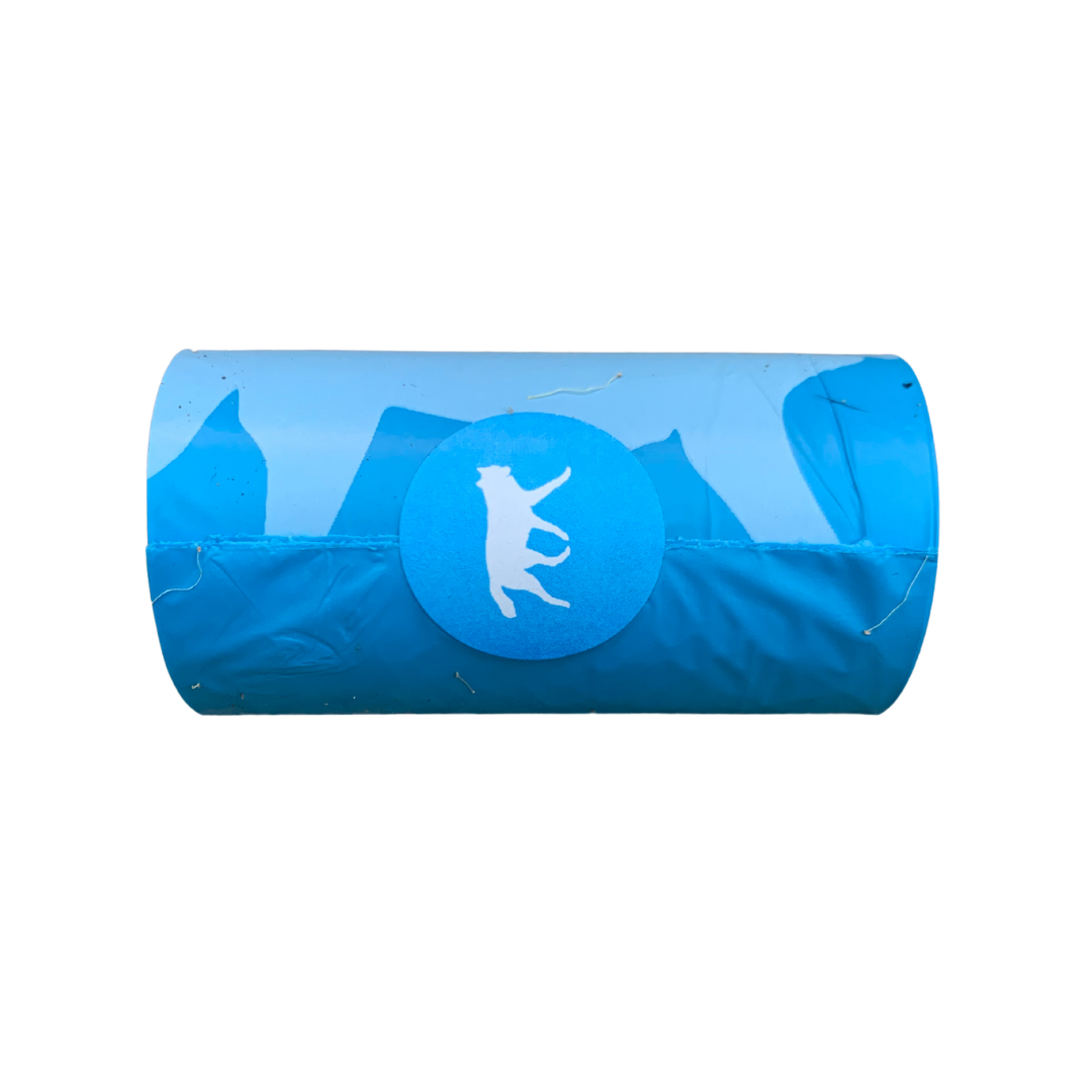 Bio-based dog poop bags + bamboo dispenser