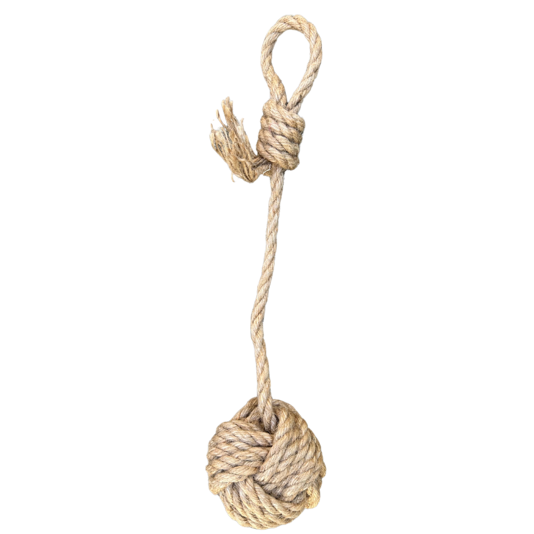 Hemp rope dog tug toy