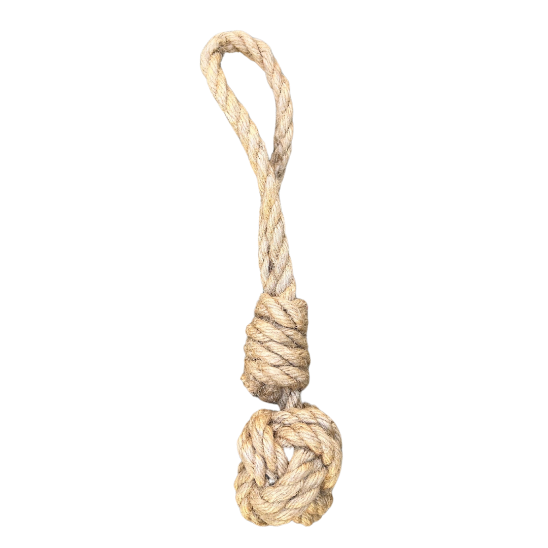 Hemp rope dog tug toy