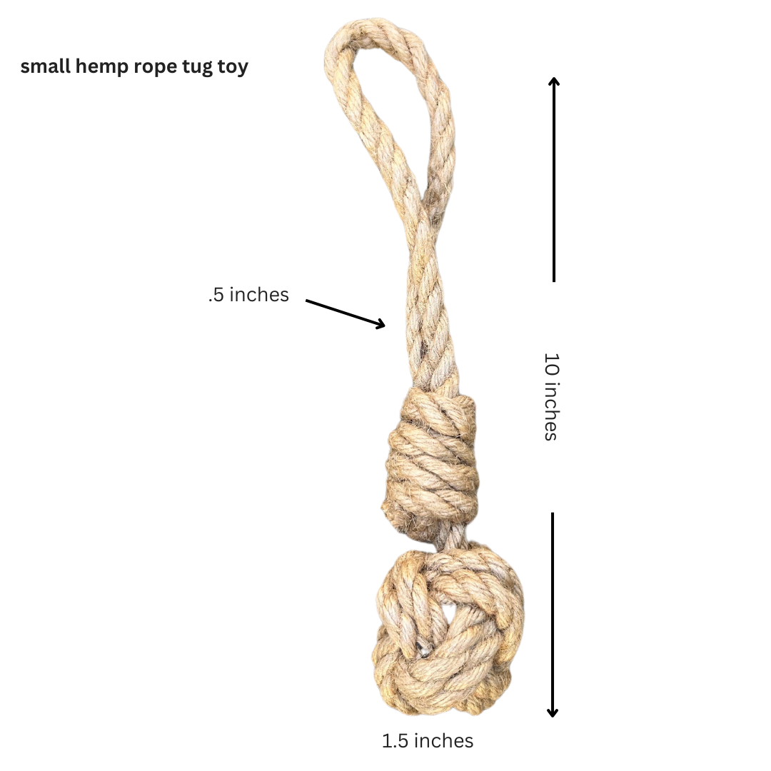 Hemp rope dog tug toy