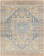 Ripponlea Blue&Orange Medallion Rug