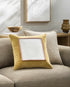 Rahiq Yellow Border Cotton Throw Pillow
