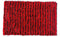 DaDa Bedding Shaggy Soft Rectangle Door Mat Bath Carpet Rug - 20" x 32", Striped Red & Black