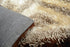 DaDa Bedding Shaggy Soft Viscose Champagne Brown Geometric Diamond Large Area Carpet Rug