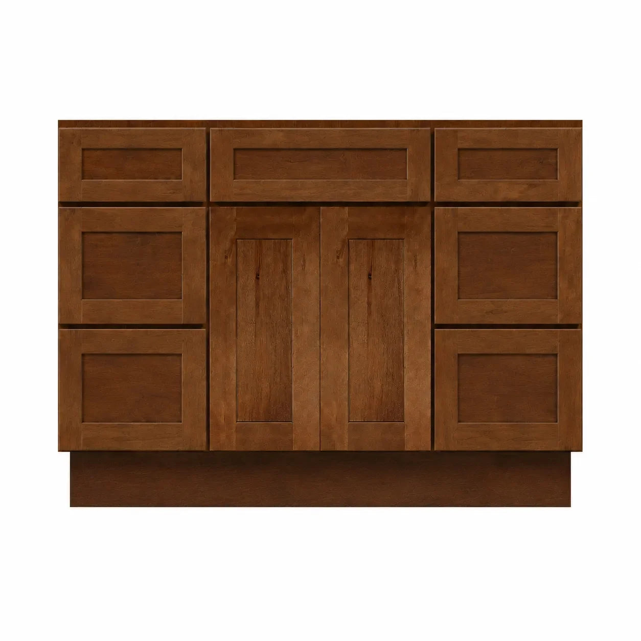 48 Inch Rustic Shaker Recessed Single Sink Bathroom Vanity with Drawers