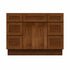 48 Inch Rustic Shaker Recessed Single Sink Bathroom Vanity with Drawers