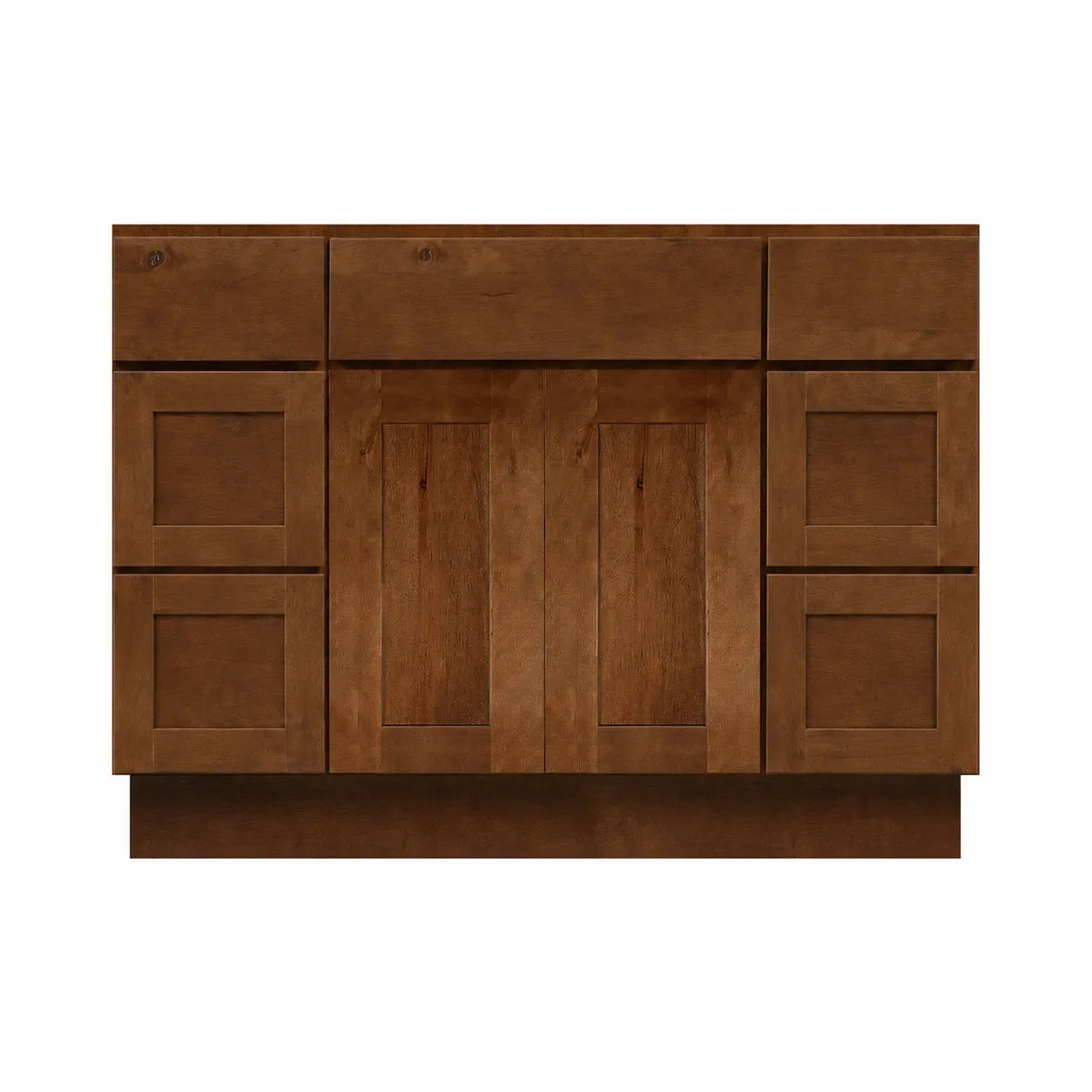 48 Inch Rustic Shaker Slab Front Vanity Sink Base w/ Drawers