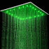 20'' or 24'' Ceiling-Mounted Chrome Rainfall Shower Faucet - Two-Way Functionality with Hand Shower & 3-Color LED System