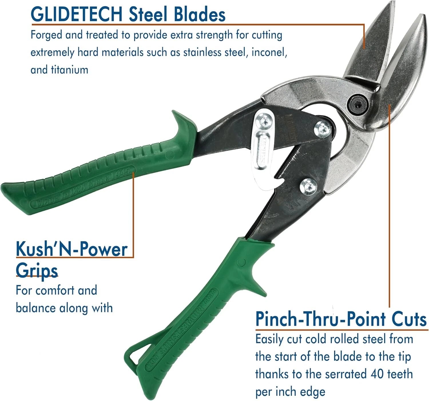 Midwest MWT-6510R Forged Aviation Snip Offset Right Cut