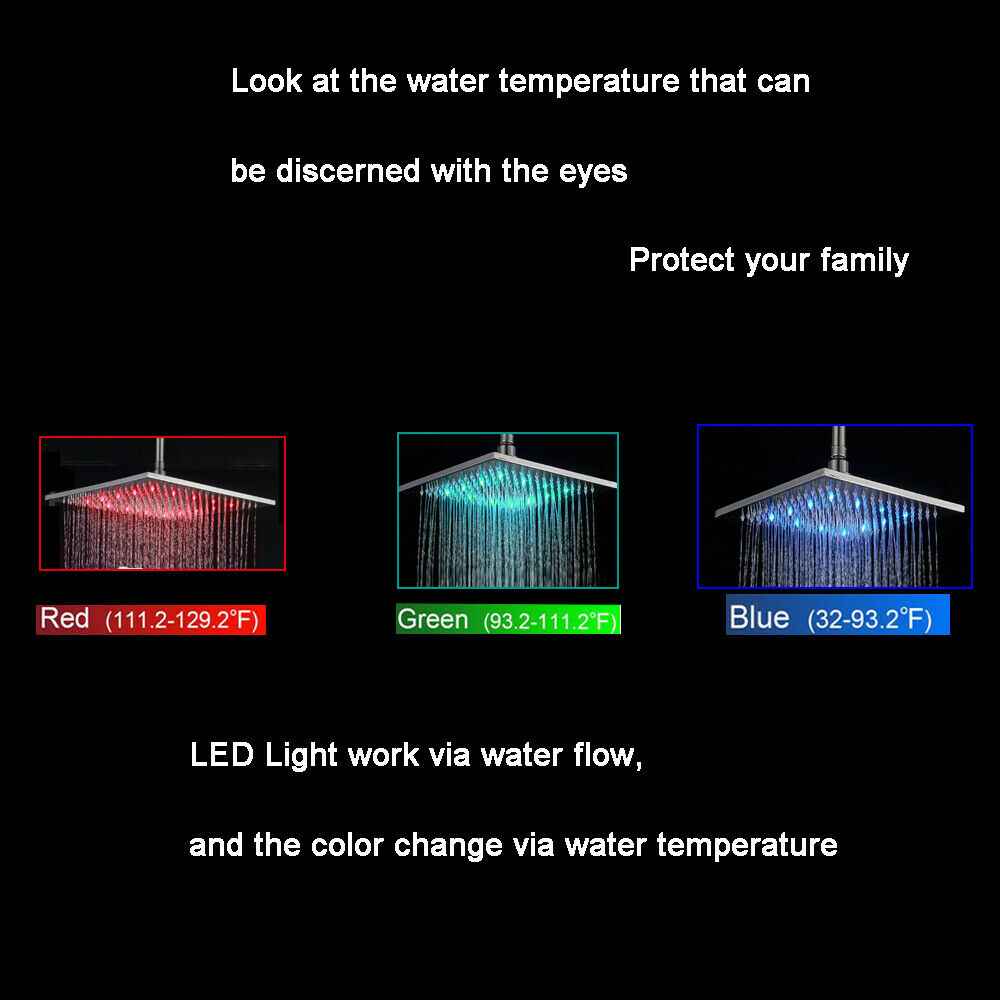 Chrome 3-Way Digital Shower System with 12