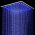 20'' or 24'' Ceiling-Mounted Chrome Rainfall Shower Faucet - Two-Way Functionality with Hand Shower & 3-Color LED System