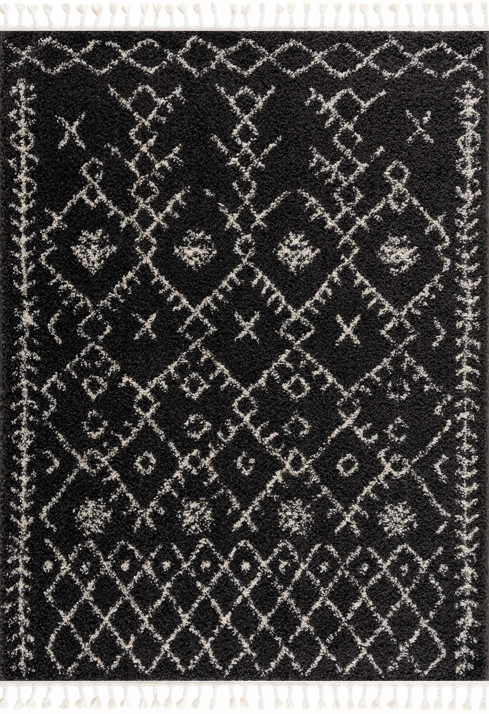 Thetford Black Berber Shag Rug - Clearance