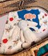 Gift Set: Oklahoma Swaddle Blanket and Burp Cloth/Bib Combo Soft Breathable Bamboo Cotton
