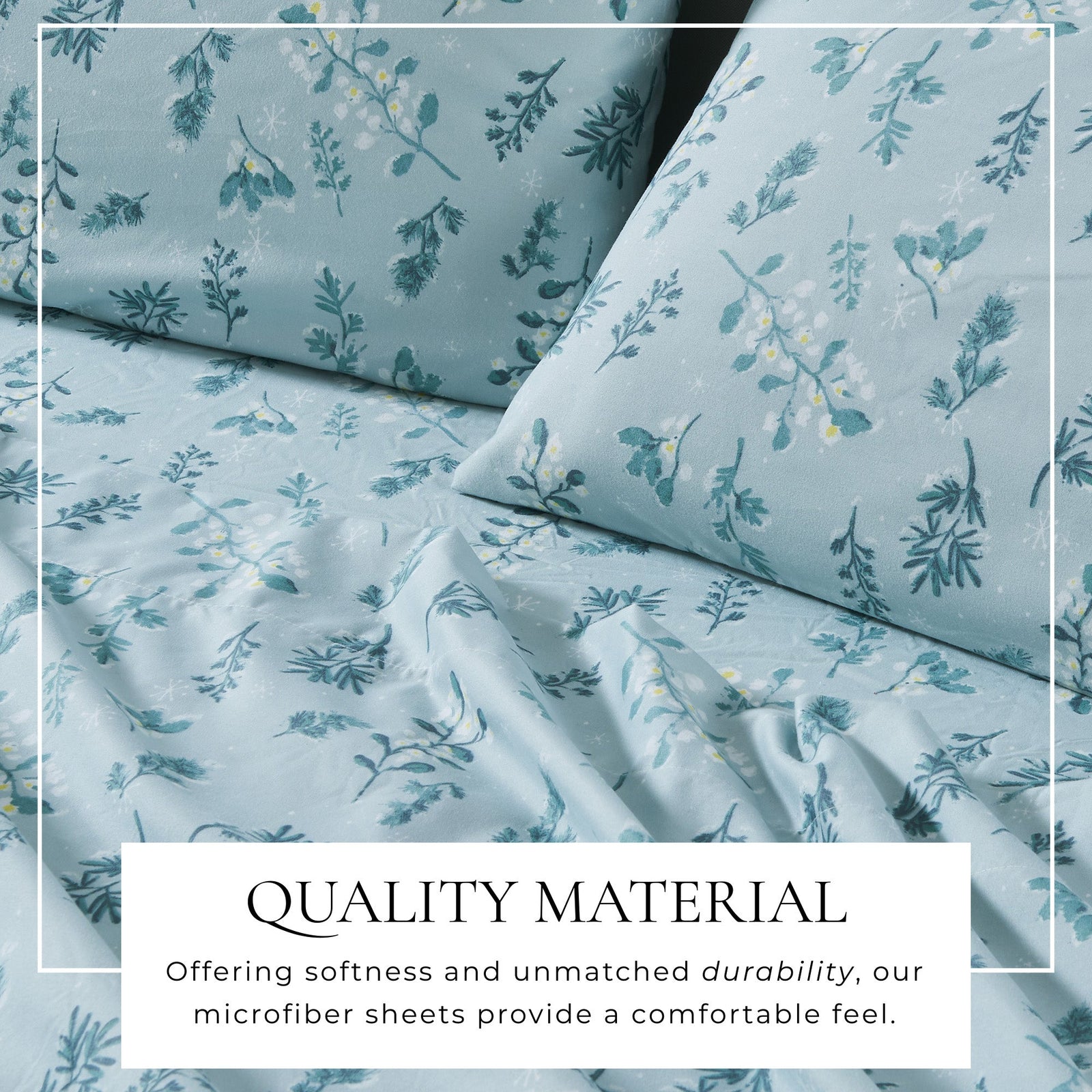4 Piece Watercolor Floral Microfiber Sheet - Delia Collection
