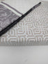 DaDa Bedding Jacquard Grey Floral Paisley Fitted Sheet & Pillow Cases Set (FTS8222)
