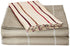DaDa Bedding Multi White Grey Striped Fitted & Flat Sheets w/ Pillow Cases Set (FSFS8293)