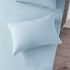 DaDa Bedding Soothing SeaFoam Sky Blue Cotton Fitted Bed Sheet w/Pillow Cases (JHW604)