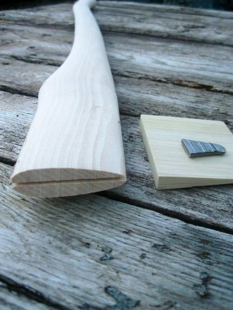 36" Single Bit Axe Handle Bent Grip American Hickory