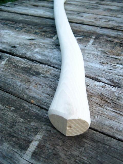 36" Single Bit Axe Handle Bent Grip American Hickory