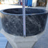 Natural Stone Sirius Black Marble Vessel Sink Polished (D)16.5" (H)6"
