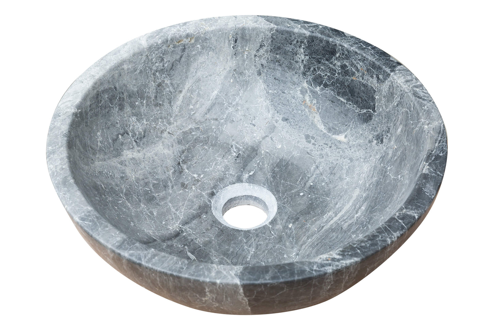 Sirius Gray Marble Vessel Above Vanity Bathroom Sink Polished (D)15
