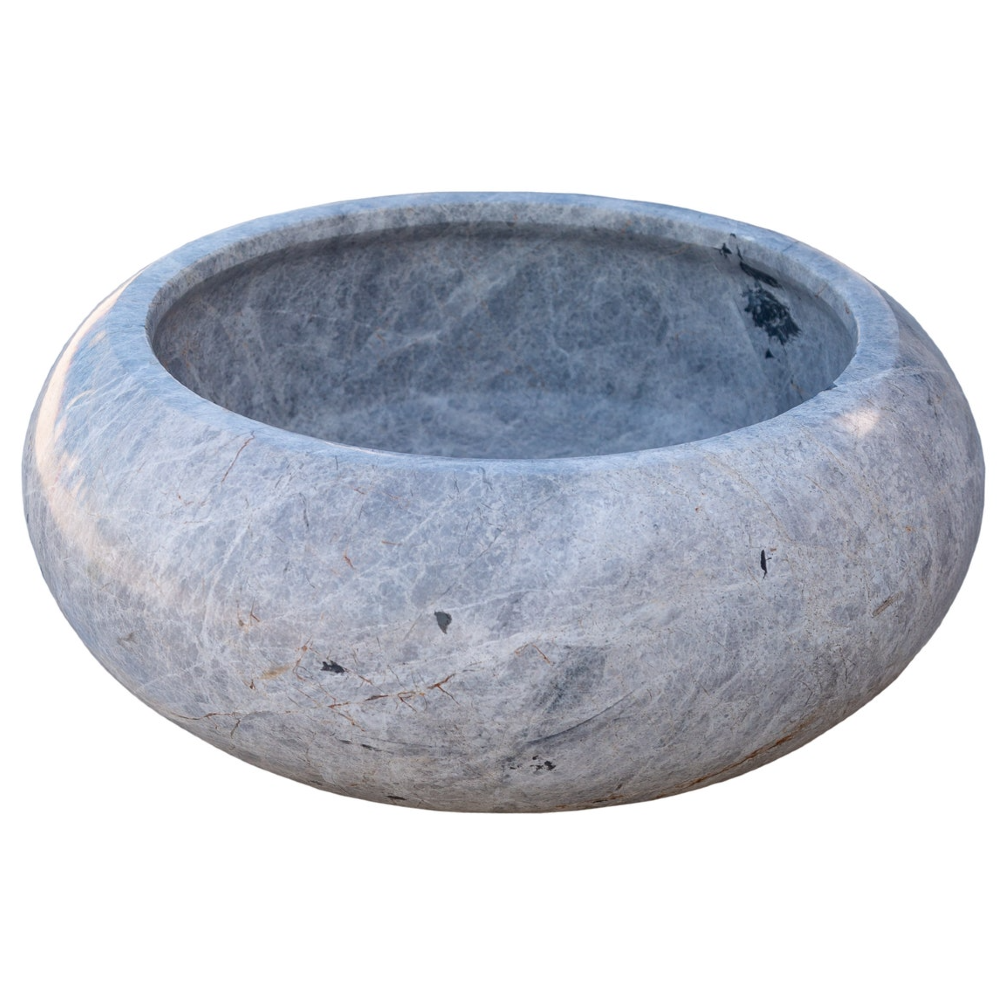 Sirius Silver Marble Natural Stone Vessel Sink (D)15.5