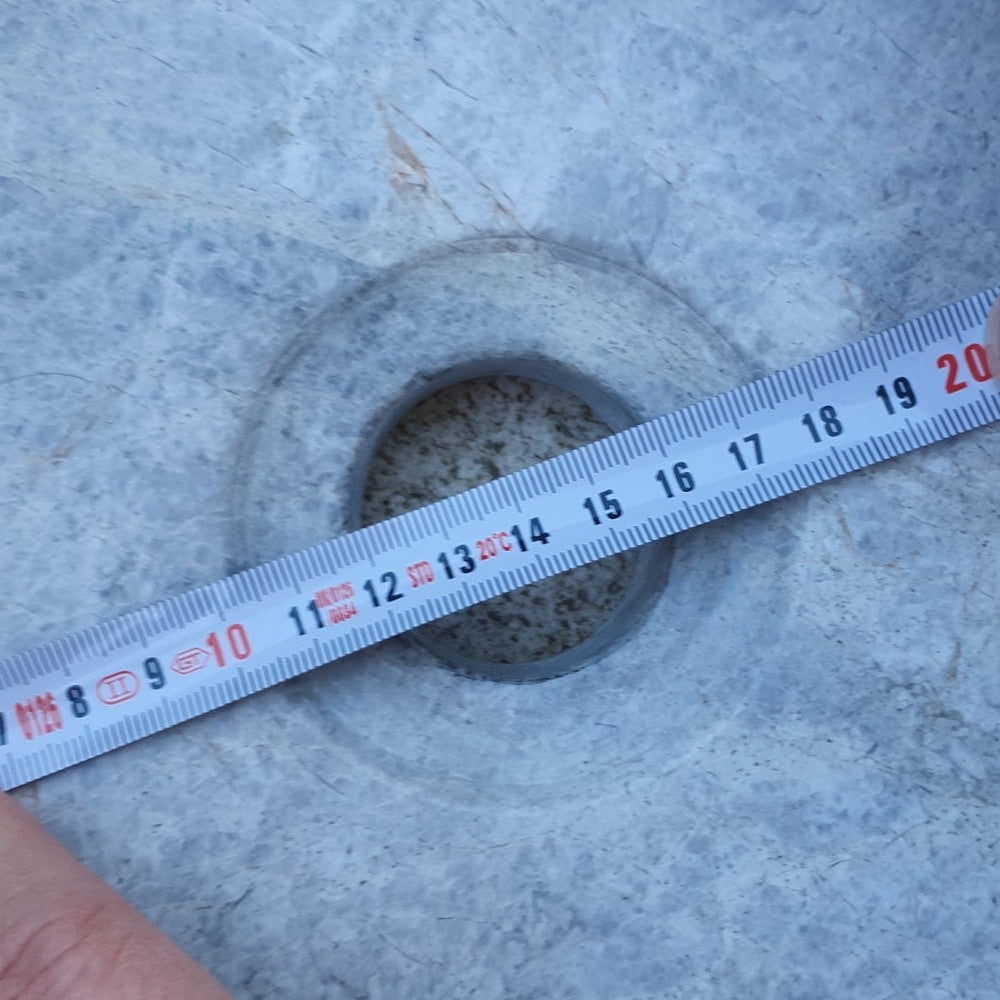 Sirius Silver Marble Natural Stone Vessel Sink (D)15.5