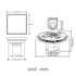 Chrome brass floor drain 4x4inch