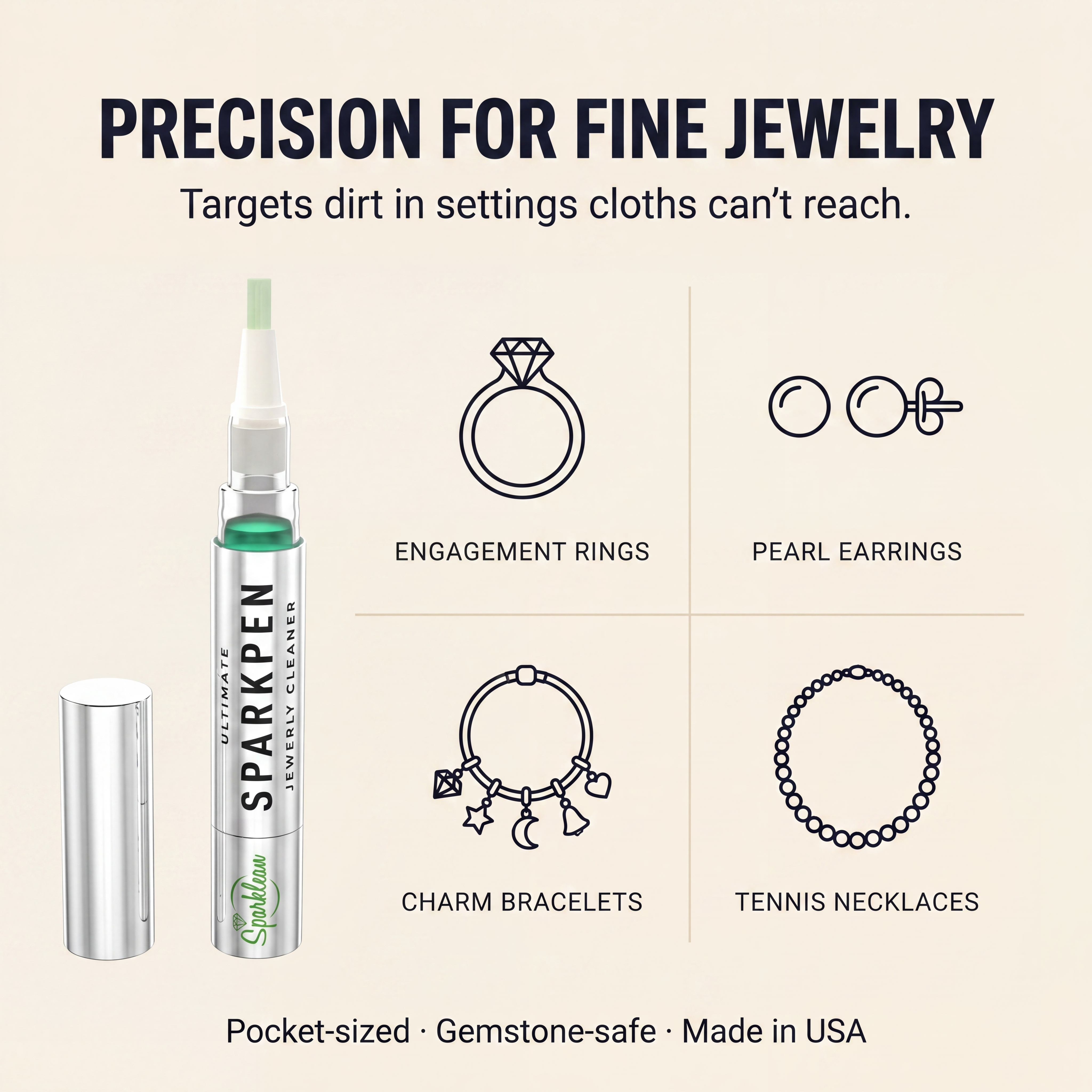 Sparkpen: Eco-Friendly Fine-Tip Jewelry Cleaner