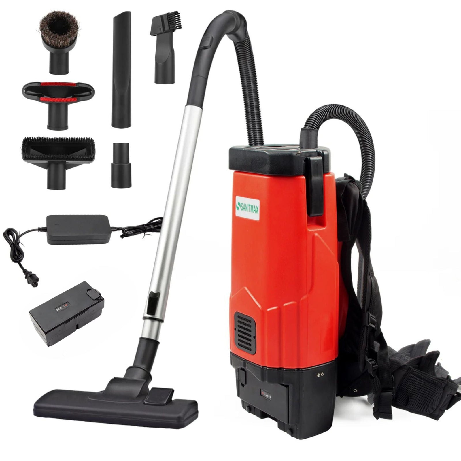 Professional Commercial Backpack Vacuum Cleaner, 106 CFM, Cordless SM05 & Corded SM07AC